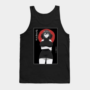 Vermeil Simple Black Red And White Tank Top